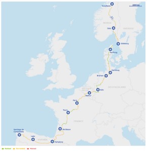 mapa Eurovelo ruta 3