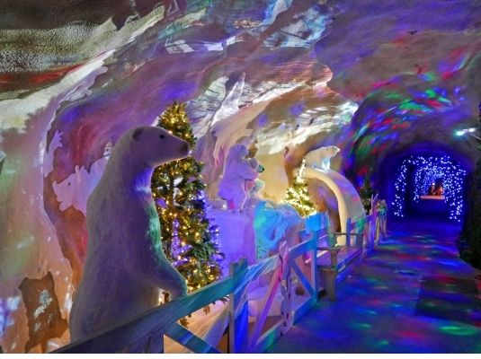 La entrada a la casa de Papa Noel en Montreux