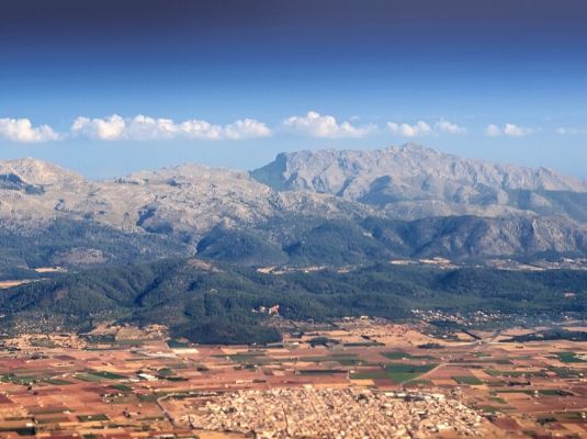 Panorámica de la sierra de Tramuntana de Mallorca