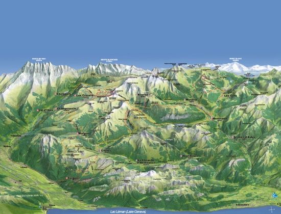 Plano Les Portes du Soleil