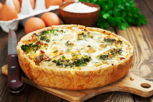 Pastel Queso Gruyere con Brócoli