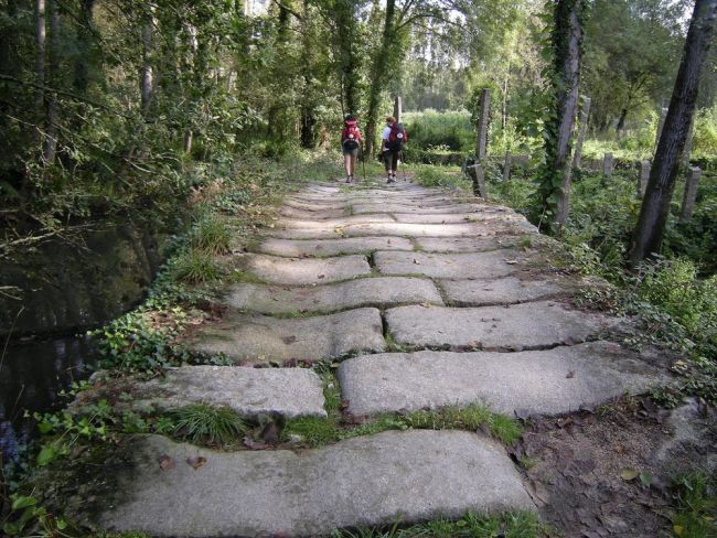 Camino Portugués en Ponte de Orbenlle. 