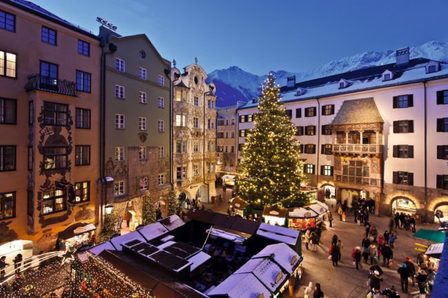 Uno de los mercados de Navidad de Innsbruck